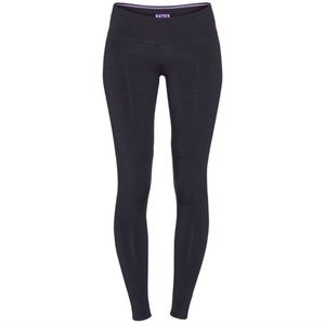 TNA Leggings Heather Gray w/ Purple Logo XS